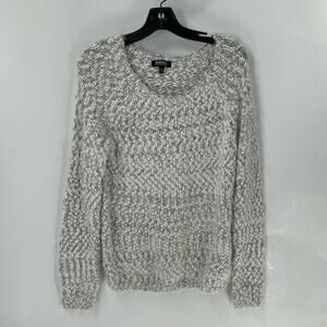 BUFFALO David Bitton Women's Gray & White Knitted Pullover Sweater size Large